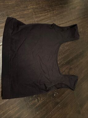 Garage Black Cropped Tank with Racerback